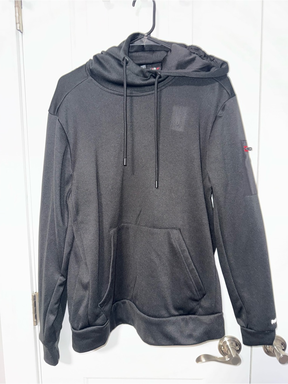 Like New Spyder Men’s Black Pullover Hooded Sweatshirt - Performance Fleece